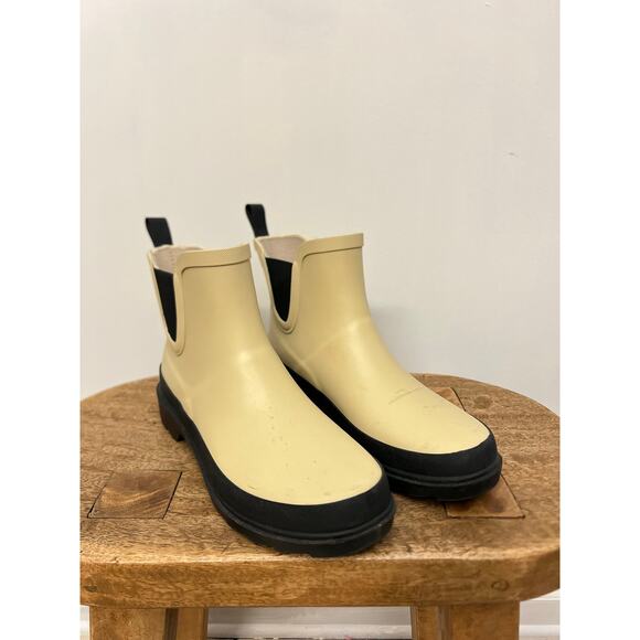 Women's Waterproof Rain Boots - Size 8 Wide - Tan/Black - Picture 6 of 10